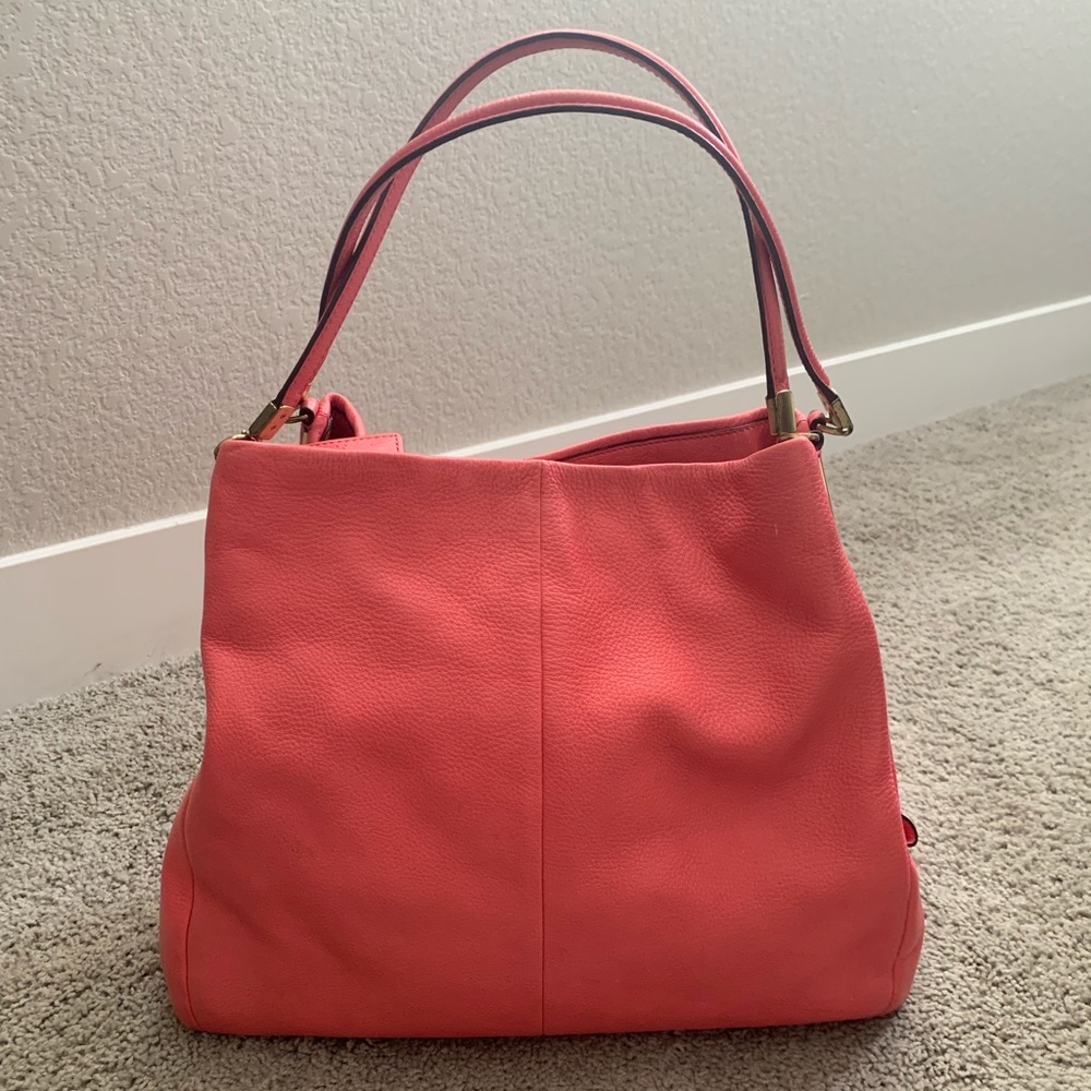 COACH Large Phoebe in pink/coral